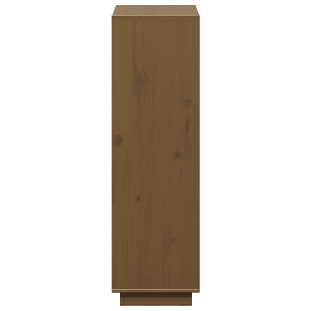 Highboard Honey Brown 110.5x35x117 cm Solid Wood Pine