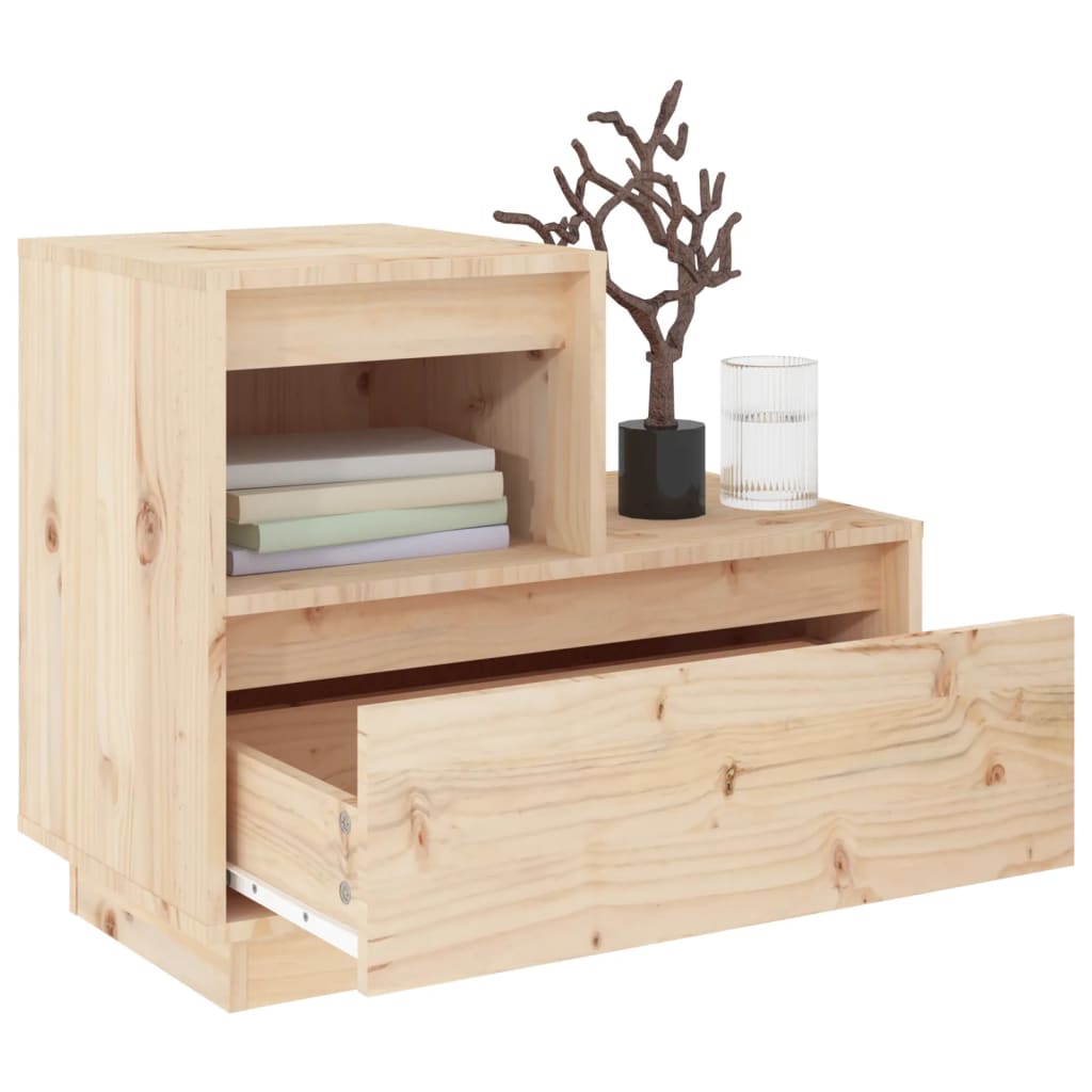 Bedside Cabinet 60x34x51 cm Solid Wood Pine