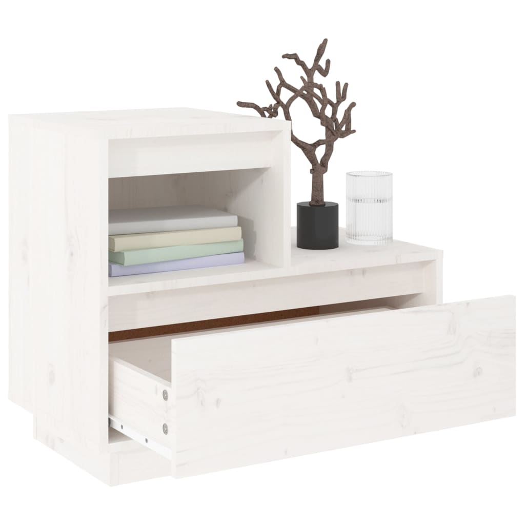 Bedside Cabinets 2 pcs White 60x34x51 cm Solid Wood Pine