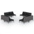 8 Piece Garden Lounge Set with Cushions Poly Rattan Dark Grey