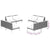 8 Piece Garden Lounge Set with Cushions Poly Rattan Dark Grey