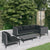 6 Piece Garden Lounge Set with Cushions Poly Rattan Dark Grey