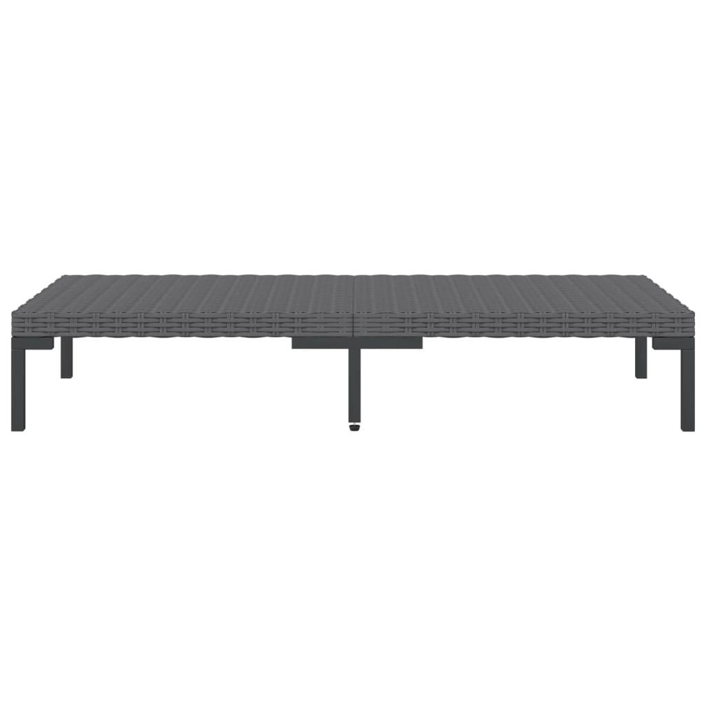 14 Piece Garden Lounge Set with Cushions Poly Rattan Dark Grey