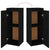 TV Cabinets 4 pcs Black Solid Wood Pine