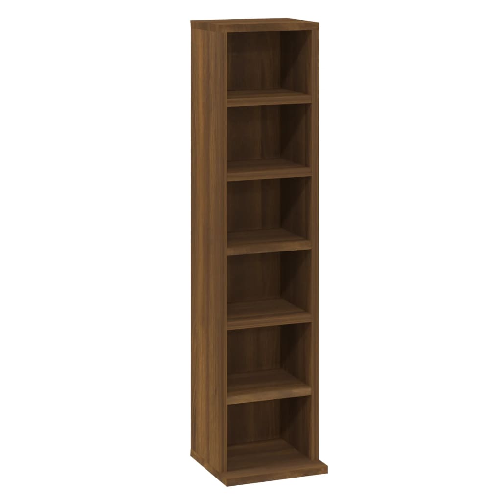 CD Cabinet Brown Oak 21x20x88 cm Engineered Wood