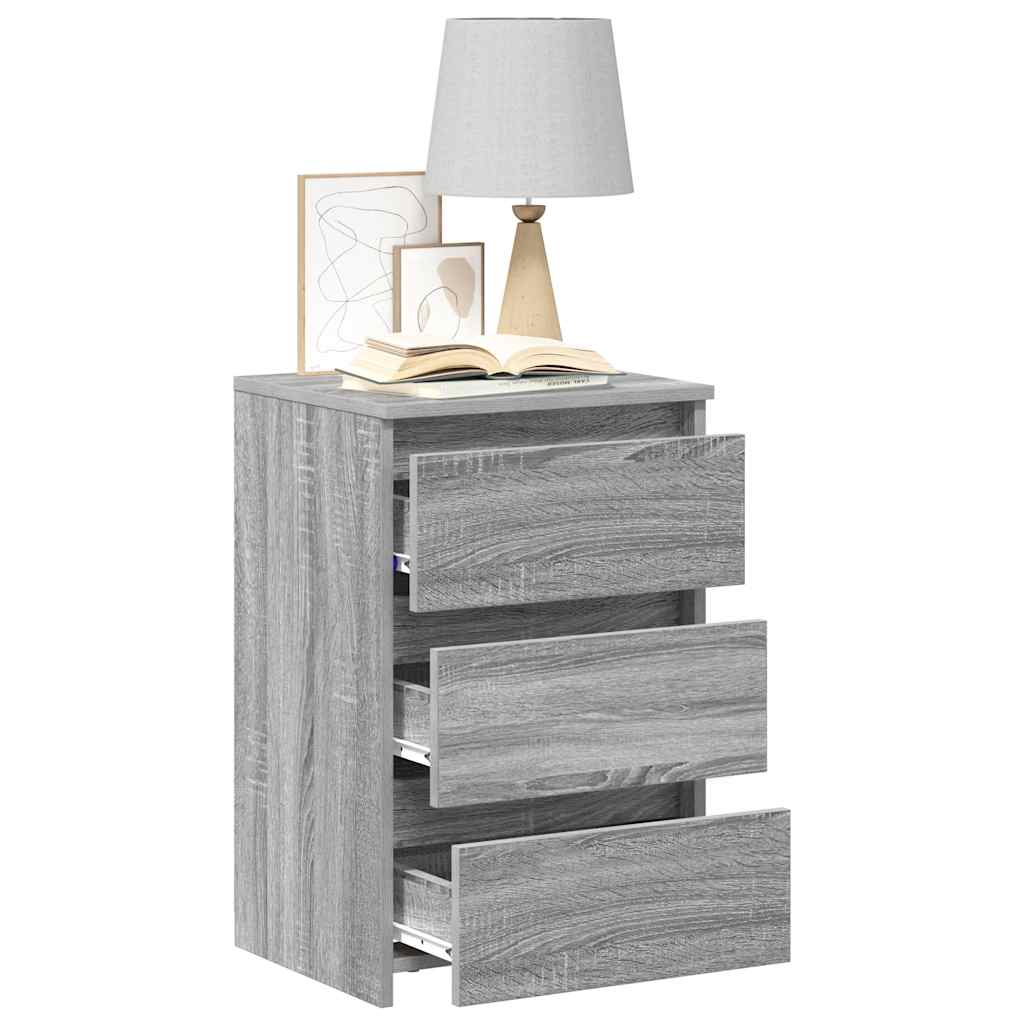 Bed Cabinets 2 pcs  Grey Sonoma 40x35x62.5 cm Engineered Wood
