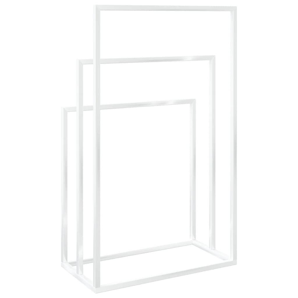 Freestanding Towel Rack White 48x24x79 cm Iron