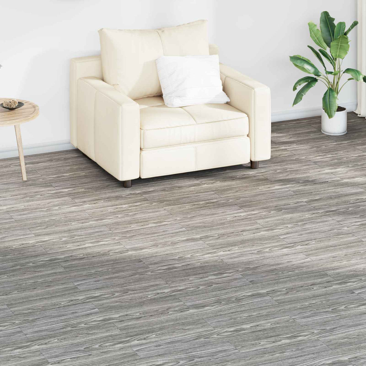 Flooring Planks 18 pcs Dark Grey 2.51 m² PVC