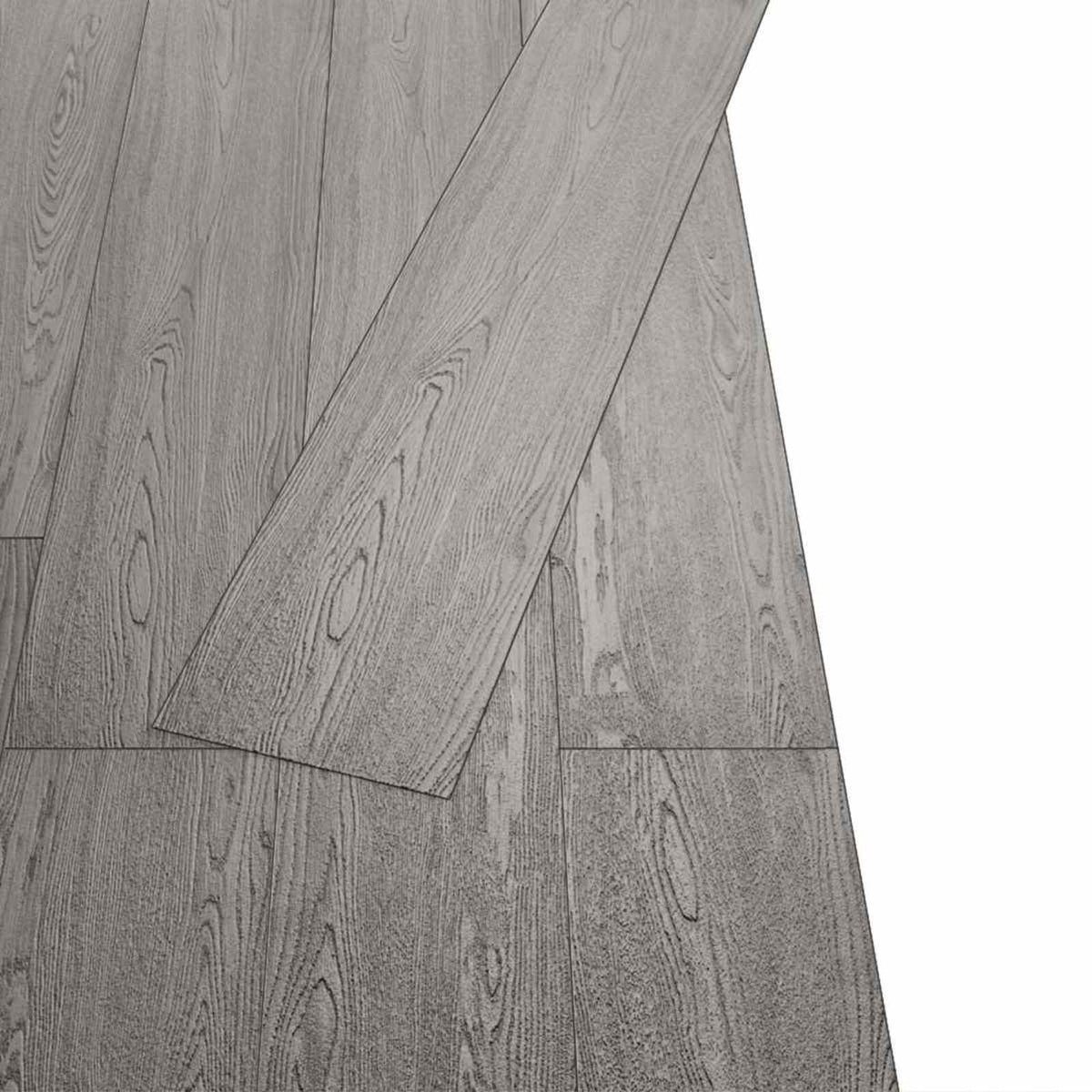 Flooring Planks 18 pcs Dark Grey 2.51 m² PVC