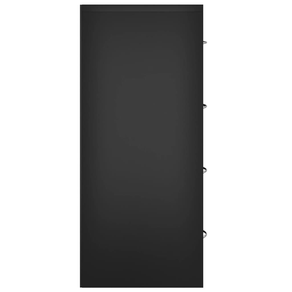 Sideboard with 4 Drawers 60x30.5x71 cm Black