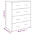 Sideboard with 4 Drawers 60x30.5x71 cm Black
