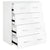 Sideboard with 4 Drawers 60x30.5x71 cm High Gloss White