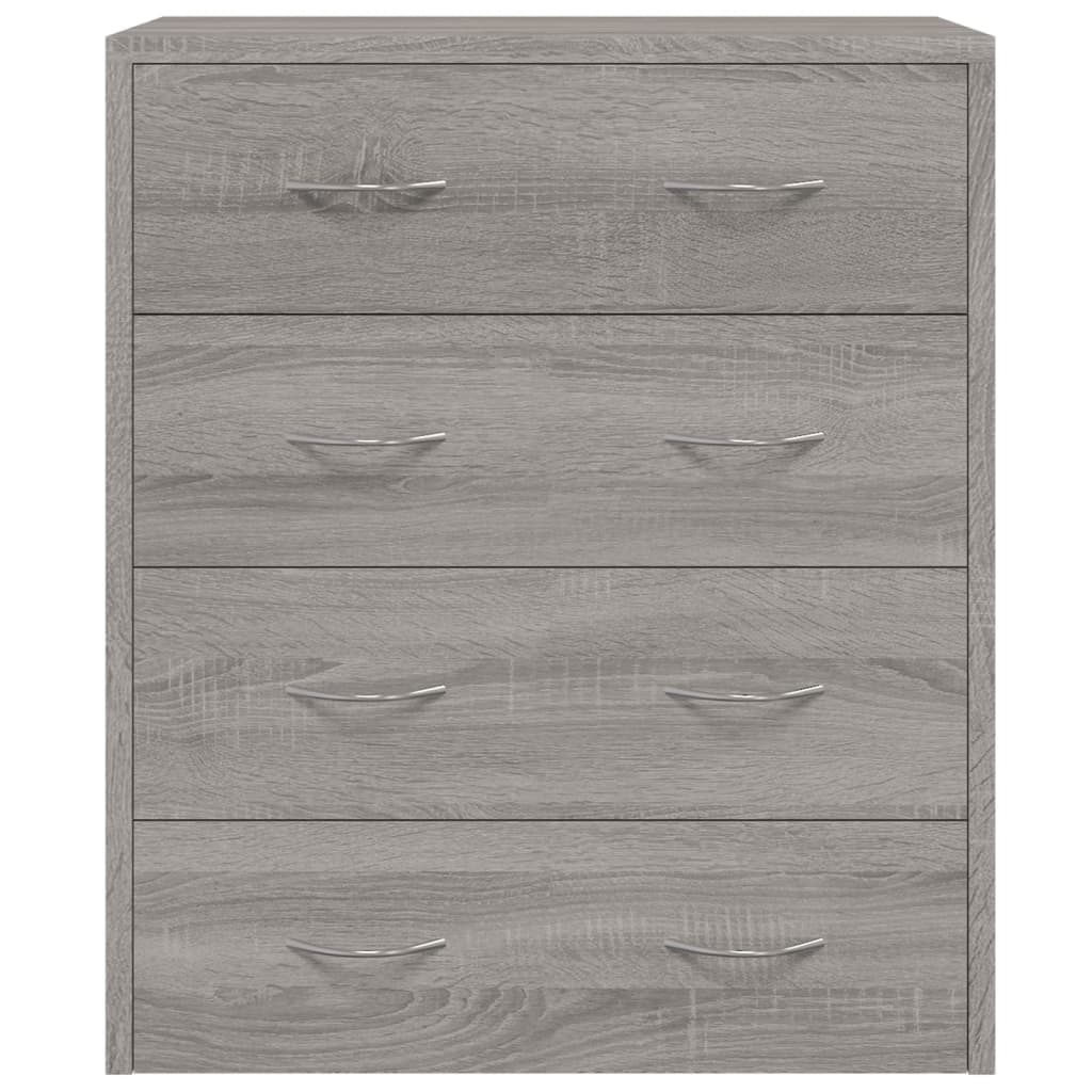 Sideboard with 4 Drawers 60x30.5x71 cm Grey Sonoma