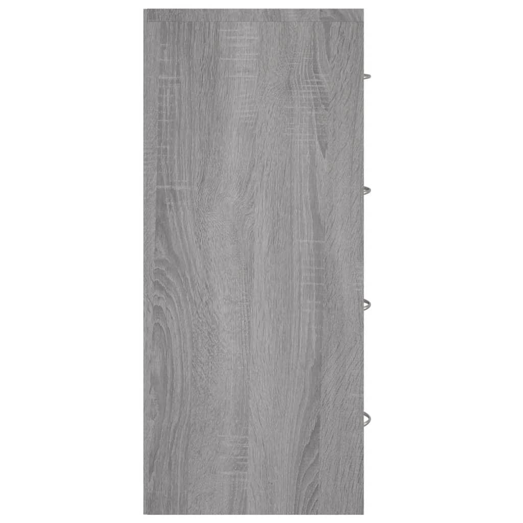 Sideboard with 4 Drawers 60x30.5x71 cm Grey Sonoma