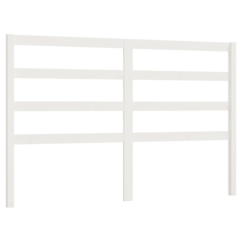 Bed Headboard White 141 cm Solid Wood Pine