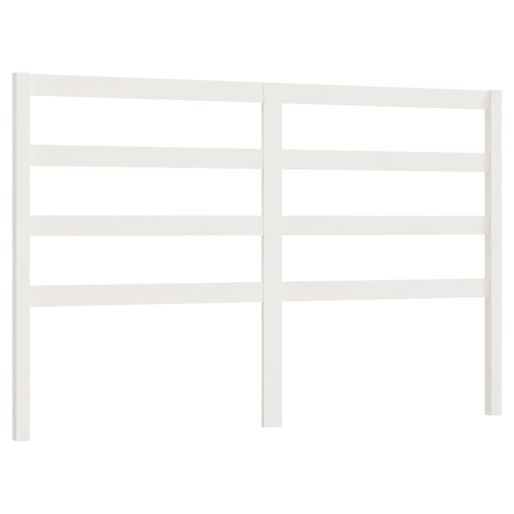 Bed Headboard White 156 cm Solid Wood Pine