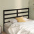 Bed Headboard Black 156 cm Solid Wood Pine