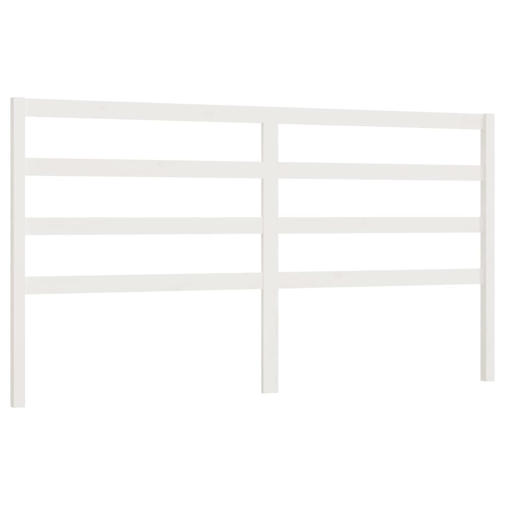 Bed Headboard White 186 cm Solid Wood Pine