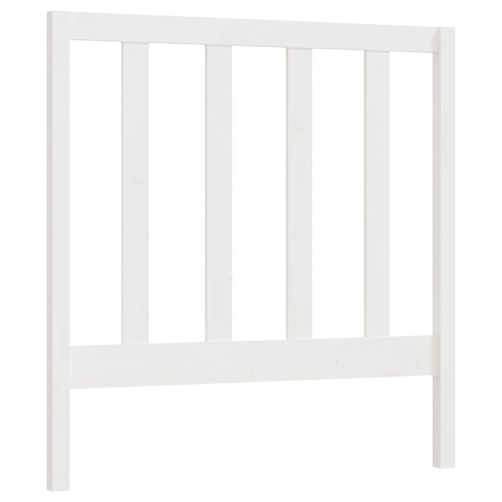 Bed Headboard White 96x4x100 cm Solid Wood Pine