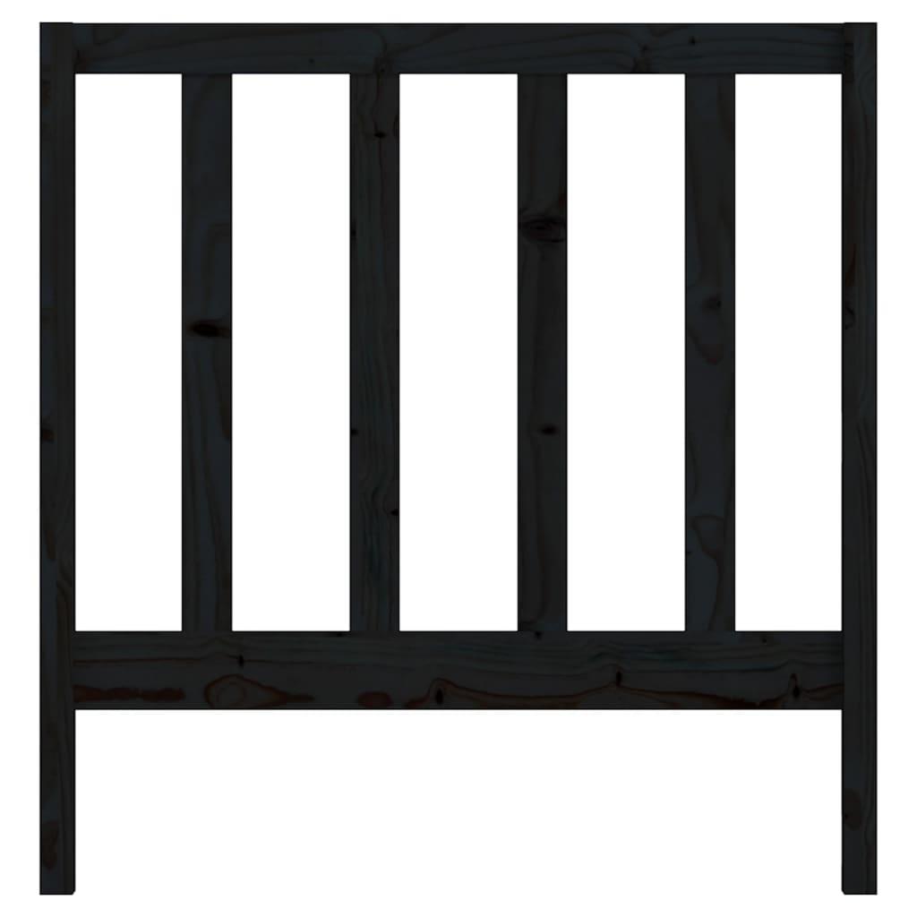 Bed Headboard Black 96 cm Solid Wood Pine