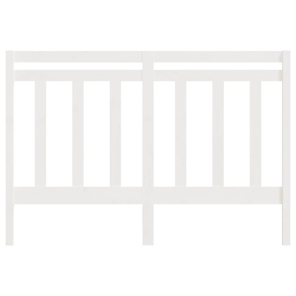 Bed Headboard White 141 cm Solid Wood Pine