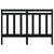 Bed Headboard Black 156 cm Solid Wood Pine