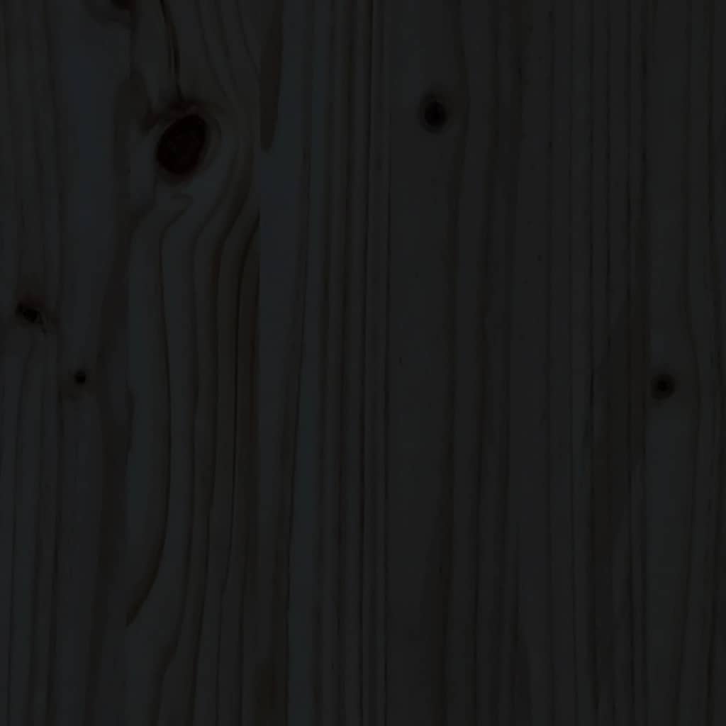 Bed Headboard Black 96 cm Solid Wood Pine