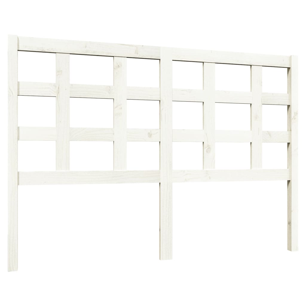 Bed Headboard White 140.5 cm Solid Wood Pine