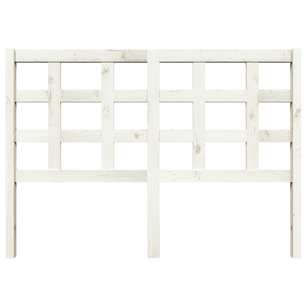 Bed Headboard White 140.5 cm Solid Wood Pine