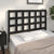 Bed Headboard Black 140.5 cm Solid Wood Pine