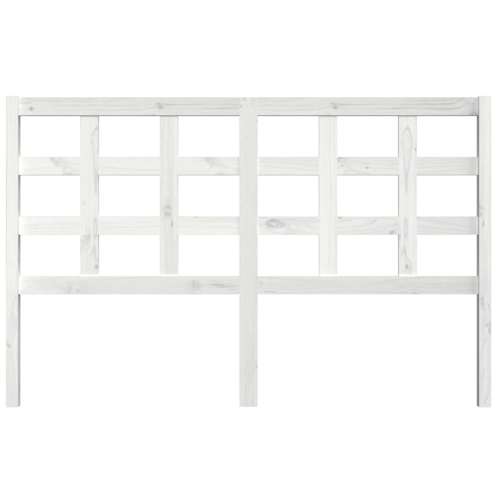 Bed Headboard White 156 cm Solid Wood Pine