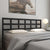 Bed Headboard Black 185.5 cm Solid Wood Pine