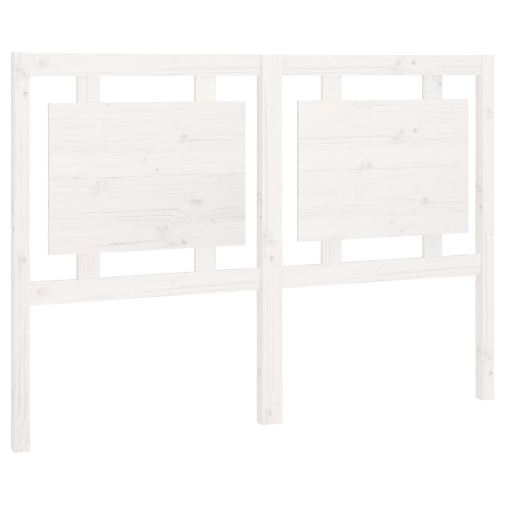 Bed Headboard White 140.5 cm Solid Wood Pine