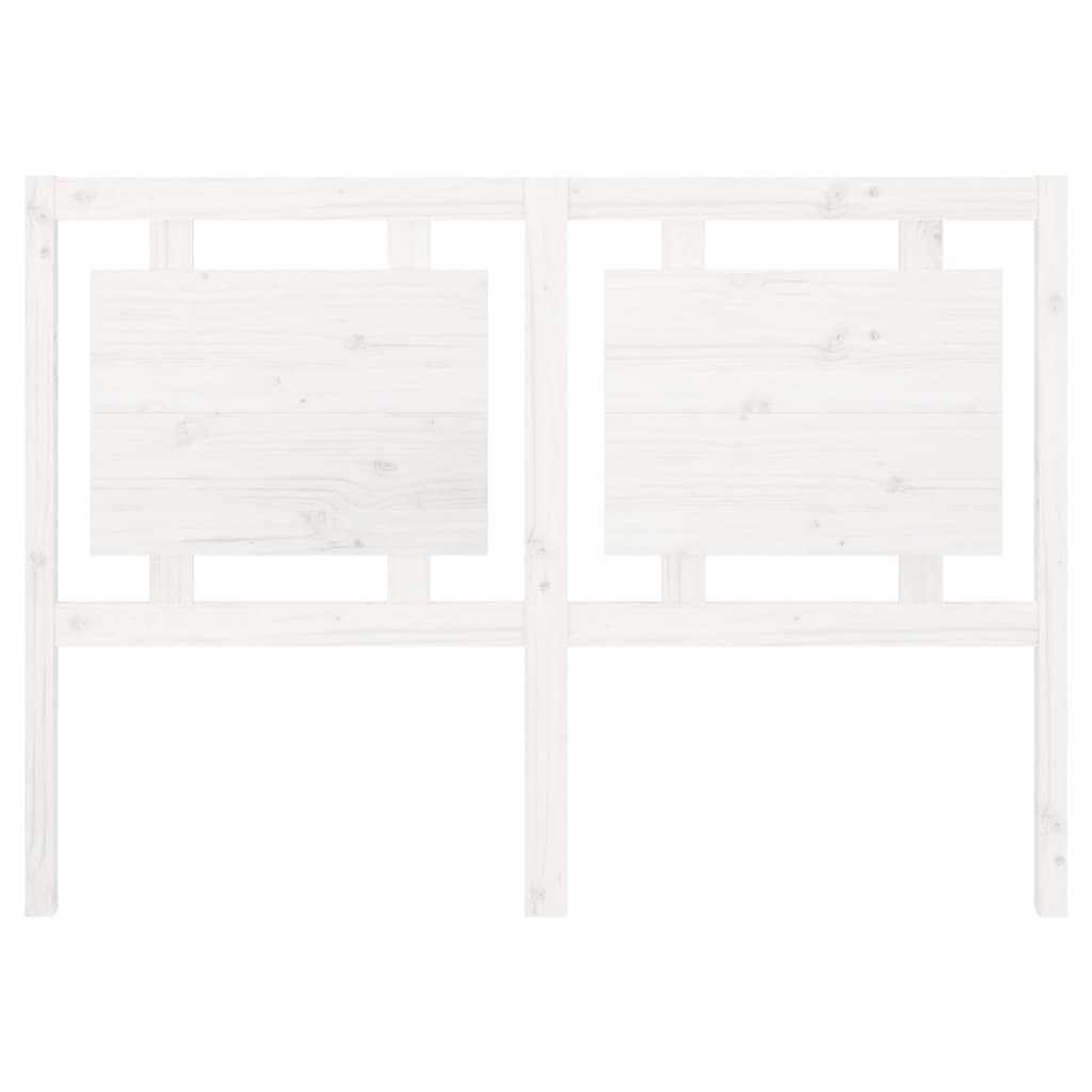 Bed Headboard White 140.5 cm Solid Wood Pine