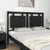 Bed Headboard Black 140.5 cm Solid Wood Pine