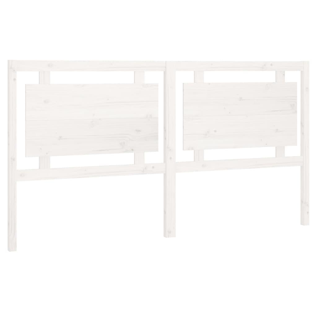 Bed Headboard White 185.5 cm Solid Wood Pine