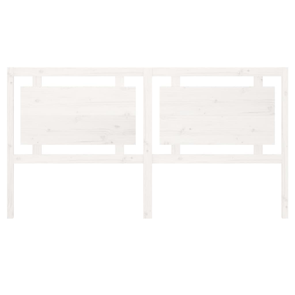 Bed Headboard White 185.5 cm Solid Wood Pine