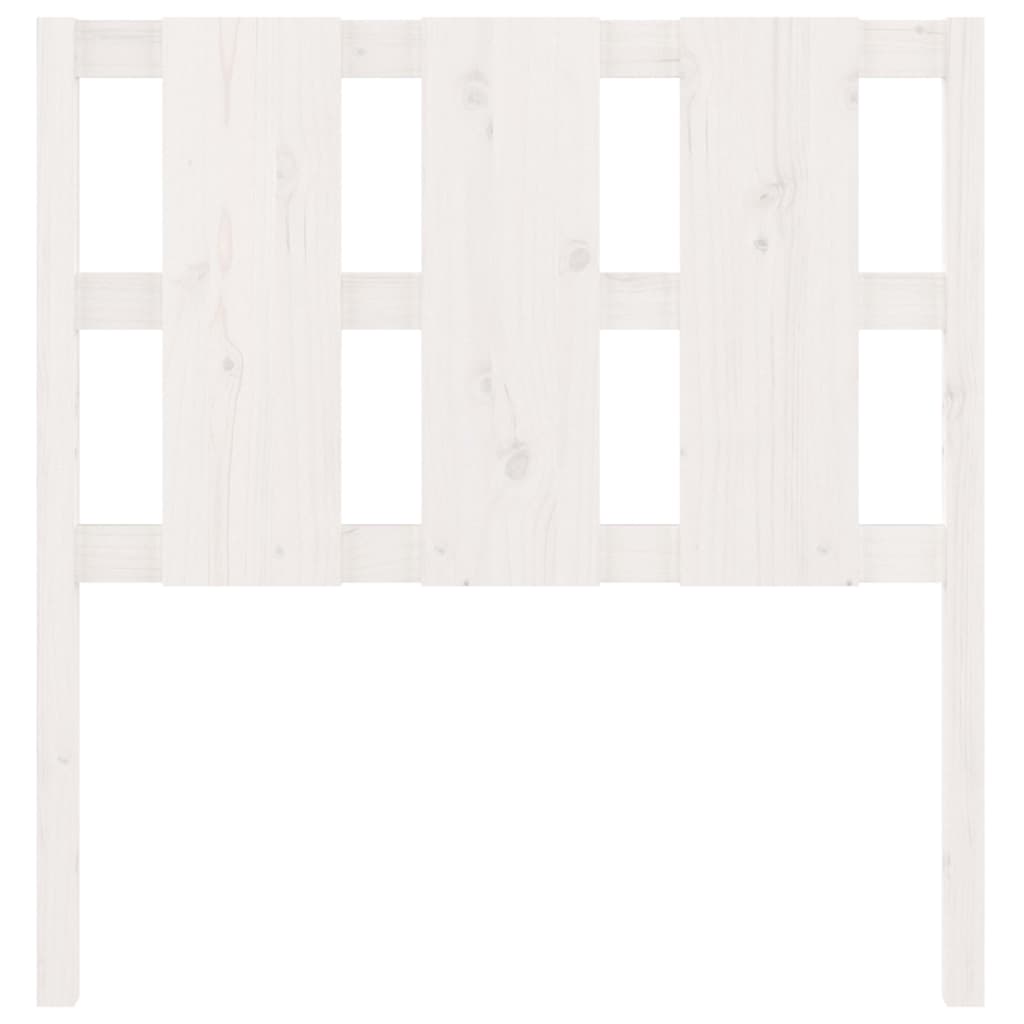 Bed Headboard White 95.5 cm Solid Wood Pine