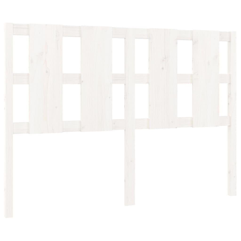 Bed Headboard White 140.5 cm Solid Wood Pine