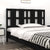 Bed Headboard Black 140.5 cm Solid Wood Pine