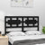 Bed Headboard Black 185.5 cm Solid Wood Pine