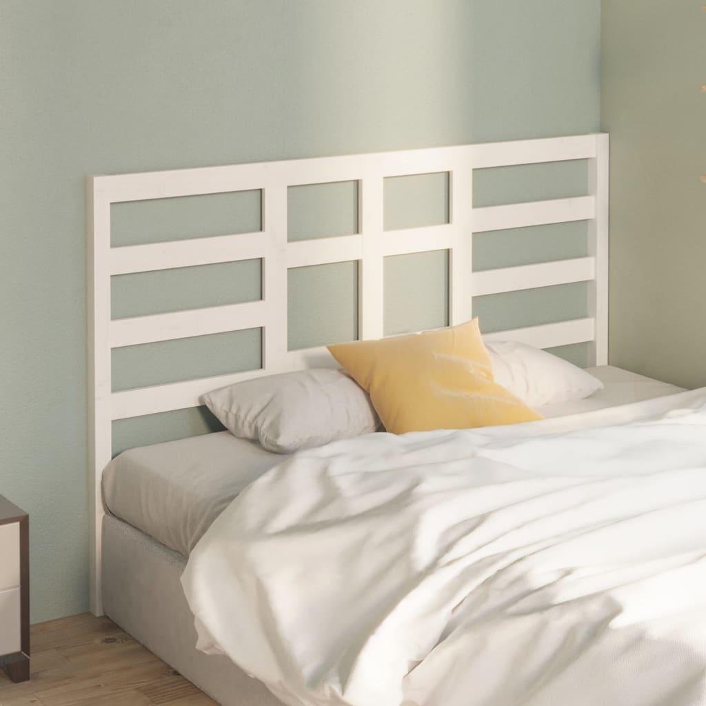 Bed Headboard White 141 cm Solid Wood Pine