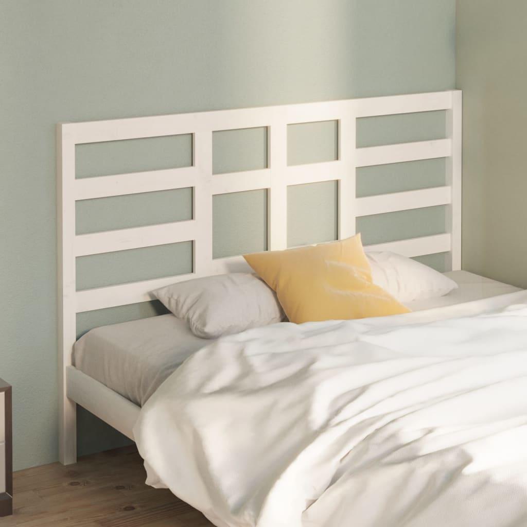 Bed Headboard White 141 cm Solid Wood Pine