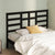 Bed Headboard Black 156 cm Solid Wood Pine