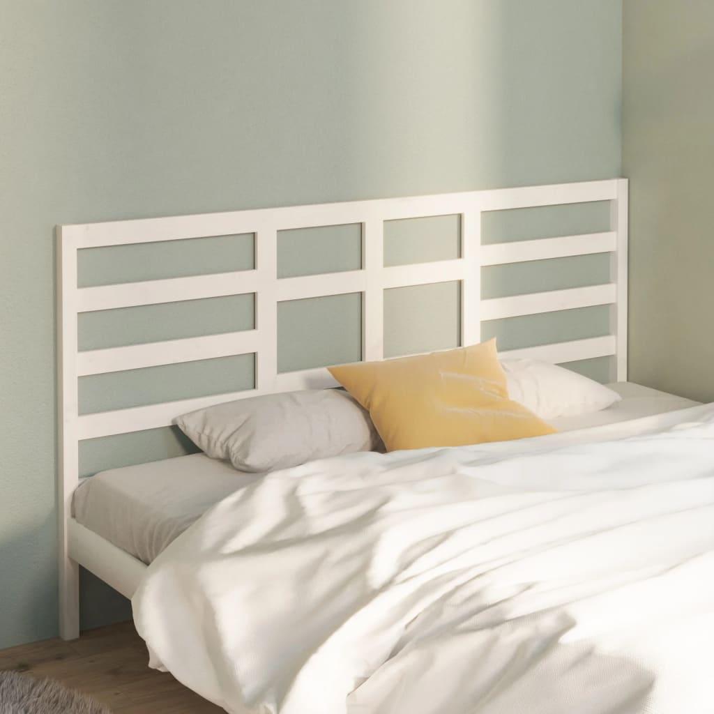 Bed Headboard White 186 cm Solid Wood Pine