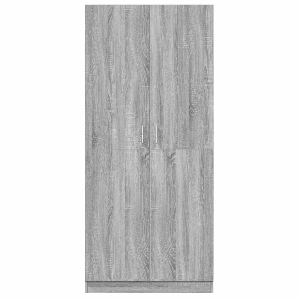 Wardrobe Grey Sonoma 80x52x180 cm Engineered Wood