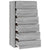 Sideboard with 6 Drawers Grey Sonoma 50x34x96 cm Engineered Wood