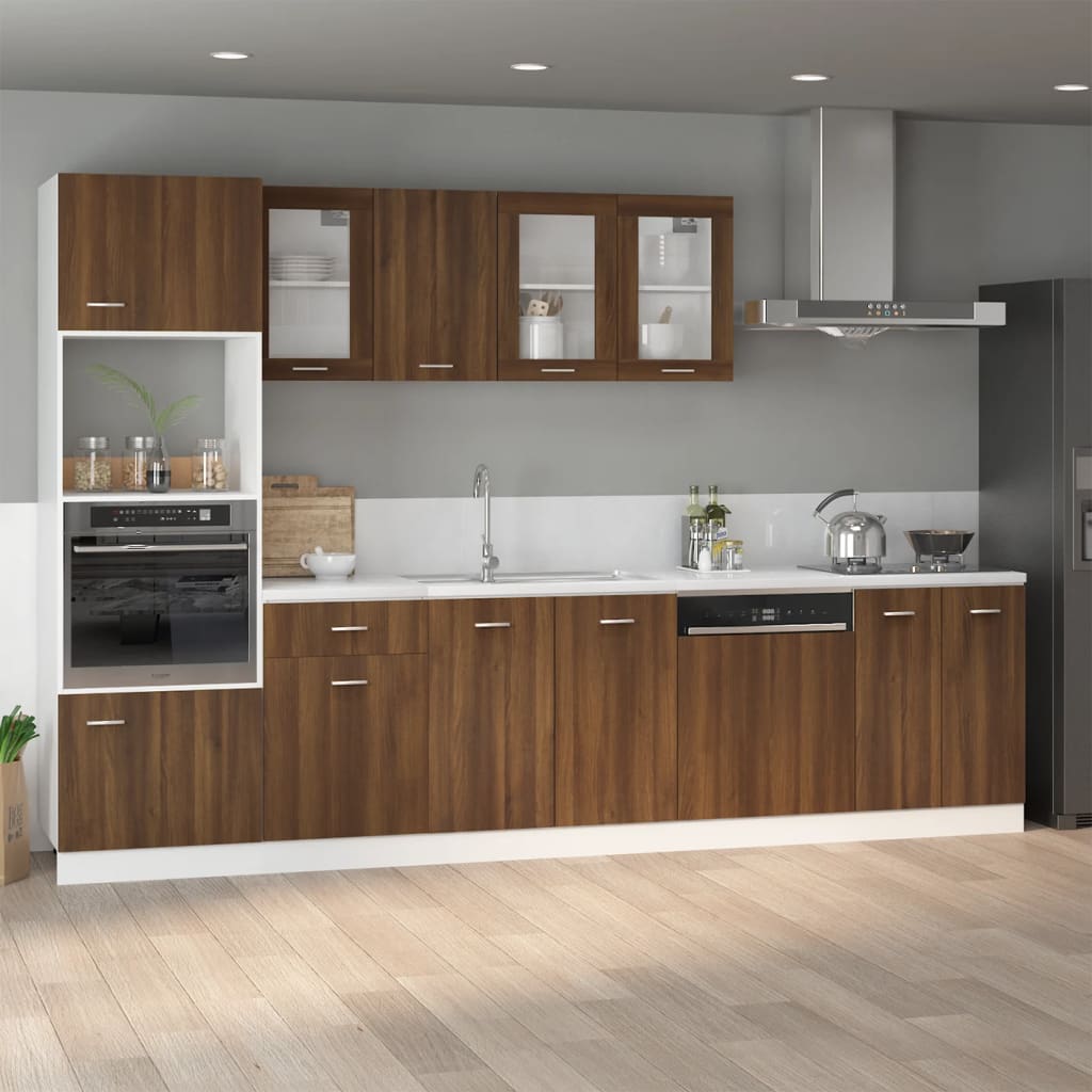 Sink Bottom Cabinet Lyon Brown Oak 80x46x81.5 cm Engineered Wood