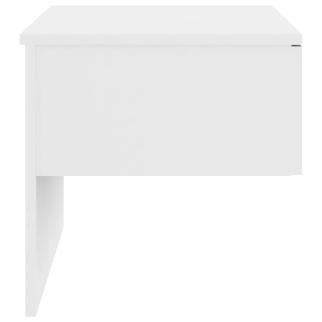 Wall-mounted Bedside Cabinets 2 pcs High Gloss White