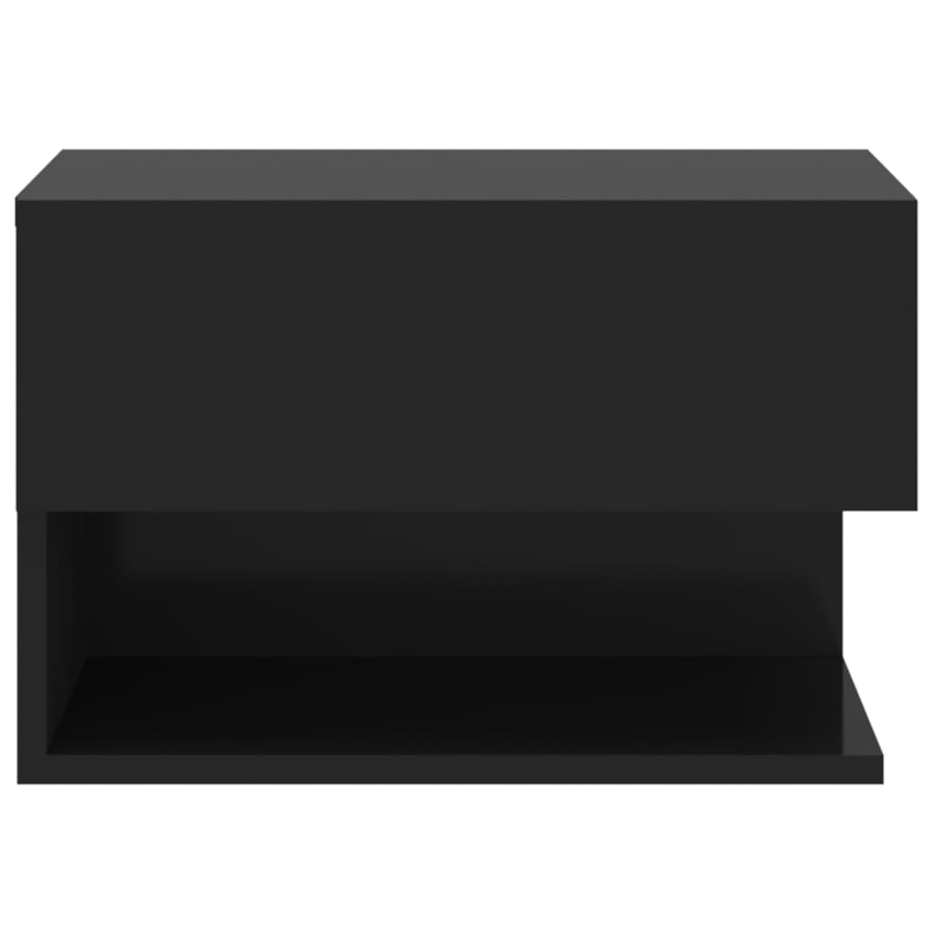 Wall-mounted Bedside Cabinet Black